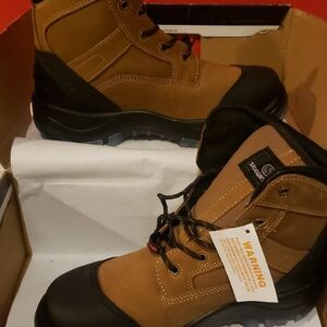 Steel Blue Tan and Black Safety Boots